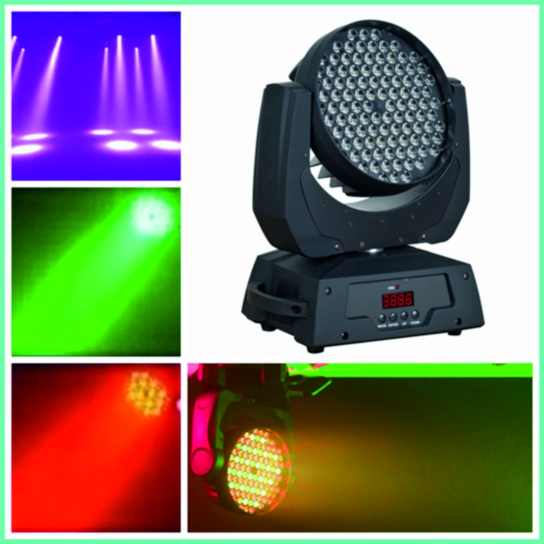 PACK 2 CABEZAS MOVILES LED 108x3W 24R, 30G, 30B Y 24W+FLIGHT CASE
