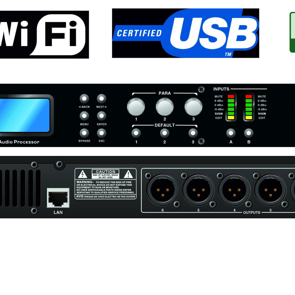 PROCESADOR AUDIO DIGITAL 2 ENTRADAS 6 SALIDAS