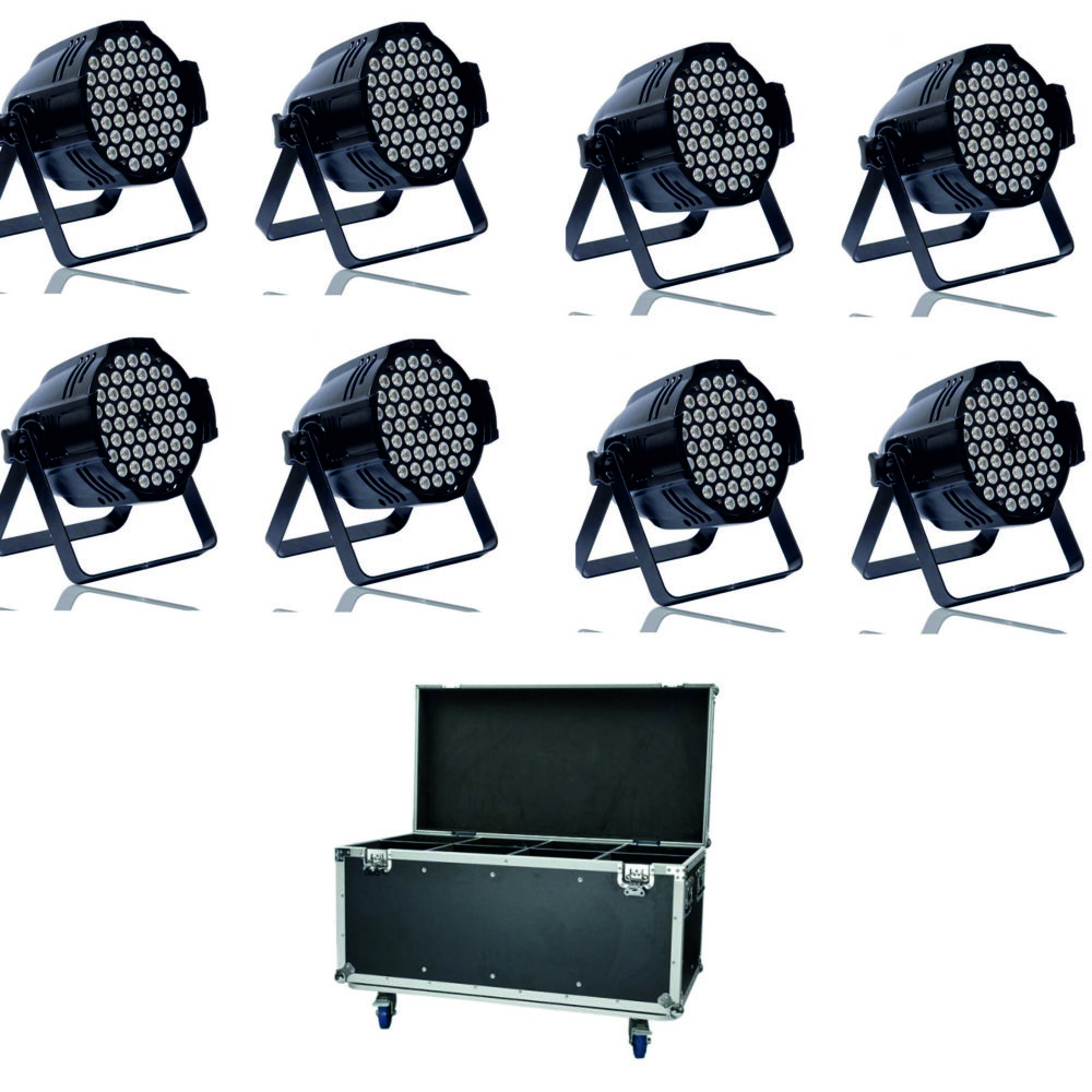 PACK 8 FOCOS PL001F+FLIGHT CASE FC8